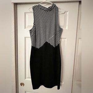 Women’s Black/White Fitted Dress